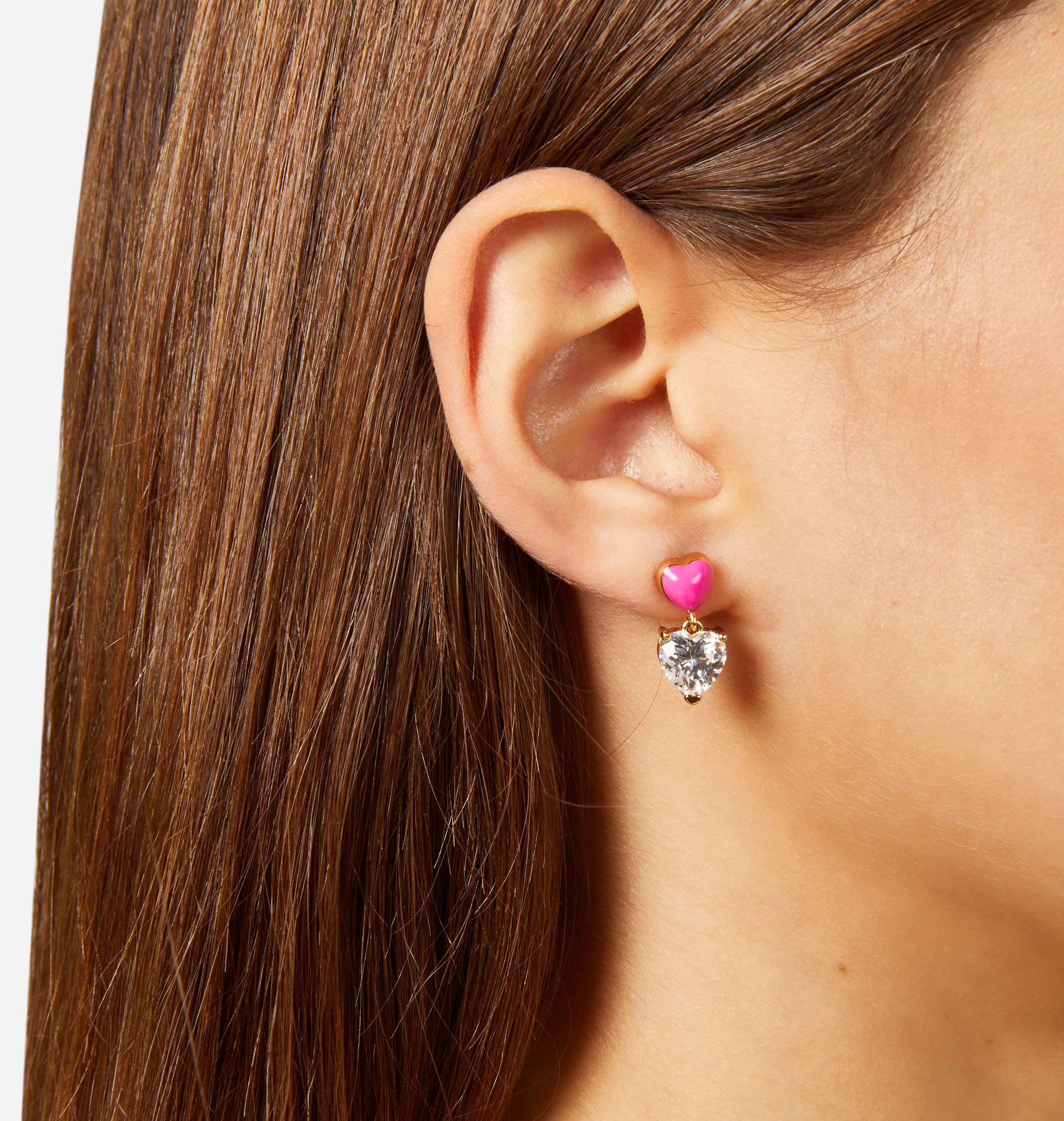 Orecchini Donna Chiara Ferragni Acciaio Dorato Cuoricino Smalto Rosa J19AWD03